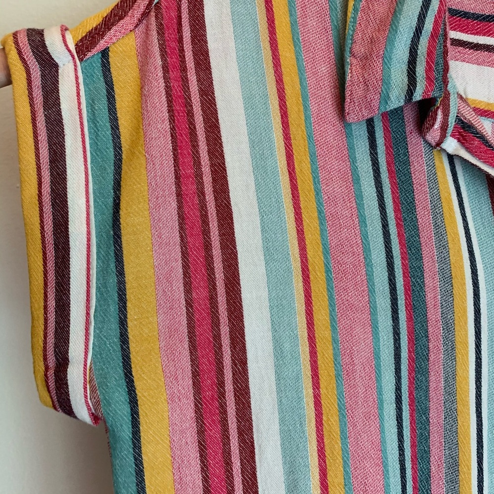 Harper Striped Button Down Blouse - image 5